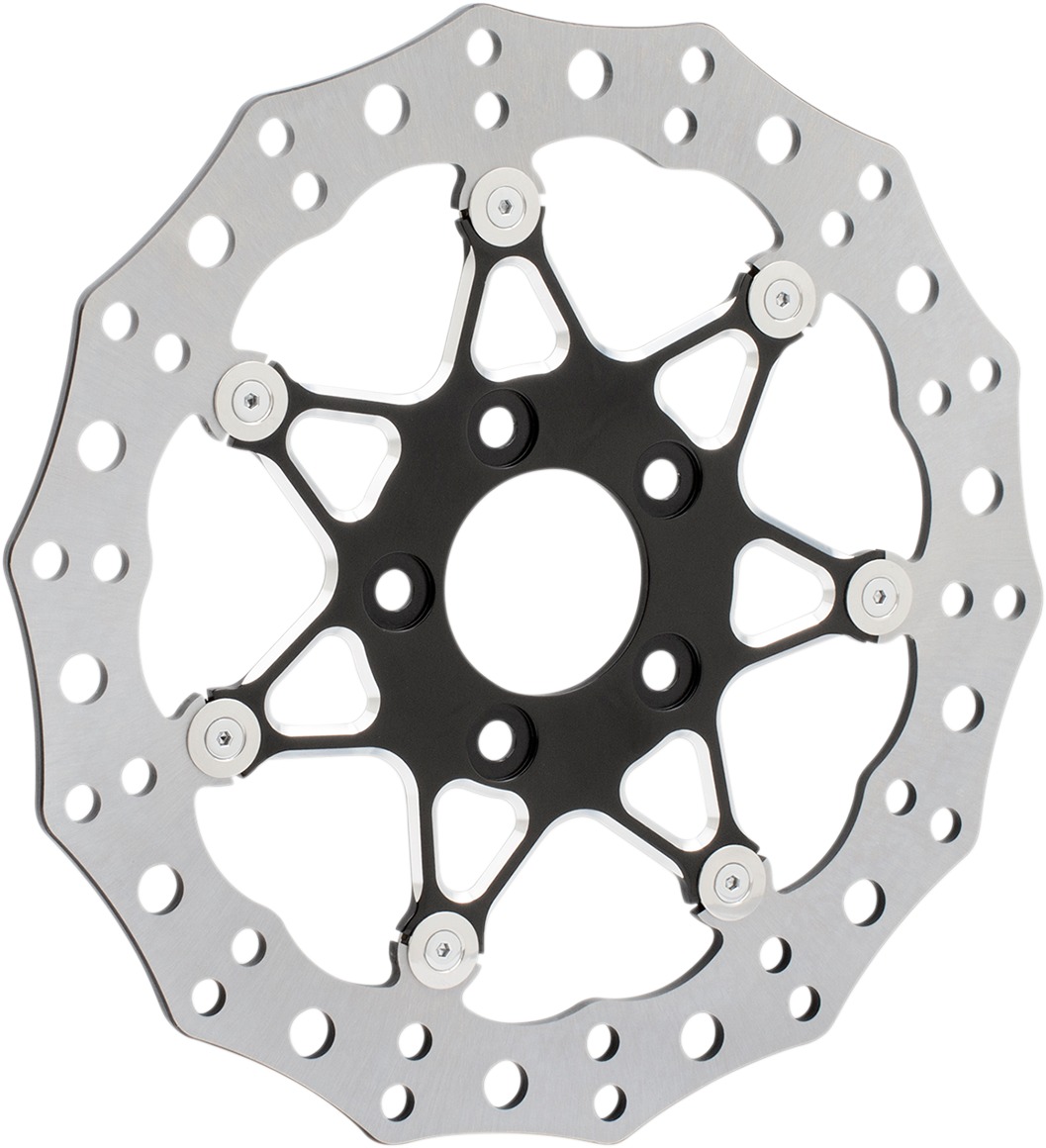 Procross Contour Floating Front Brake Rotor 300mm - Black - For Harley - Click Image to Close