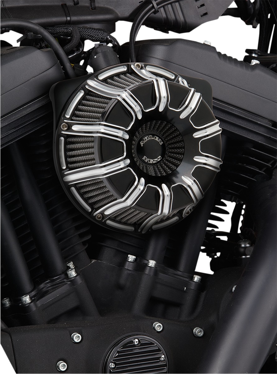 Arlen Ness 10-Gauge Inverted Air Cleaner Black - Click Image to Close