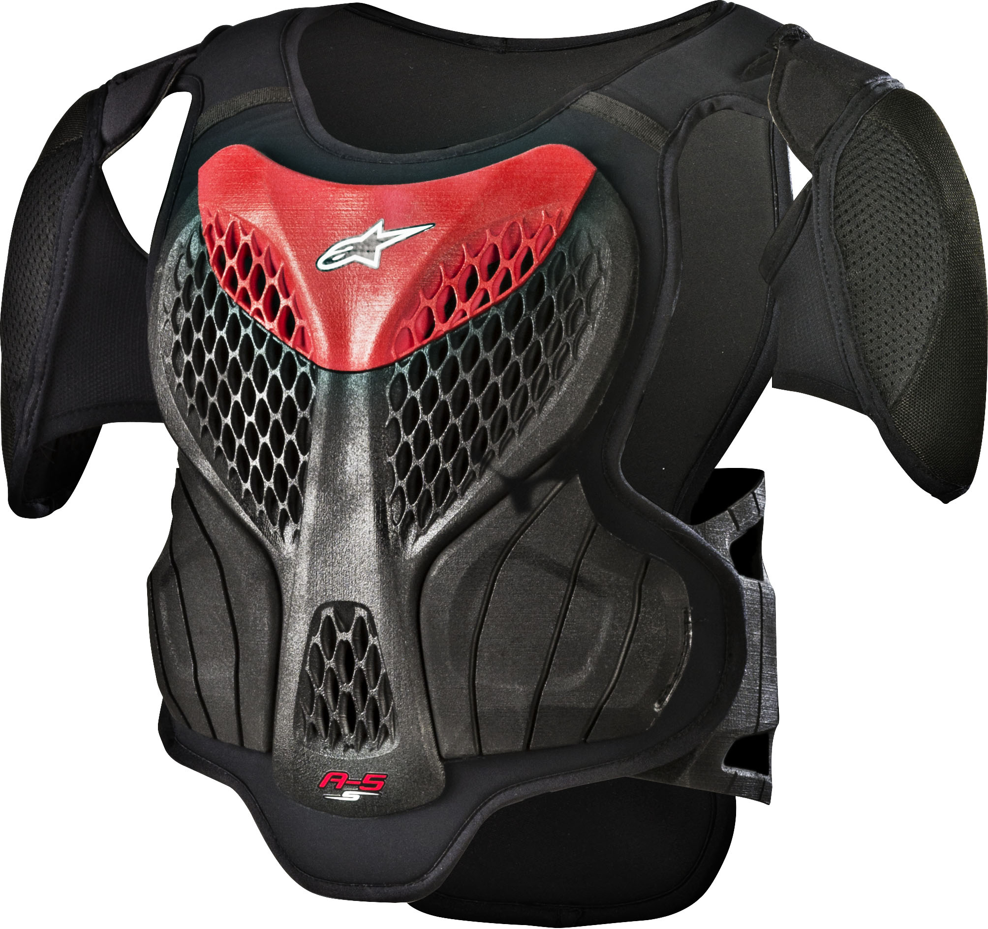 A-5 S Youth Body Armor Black/Red Size Y-S/Y-M - Click Image to Close