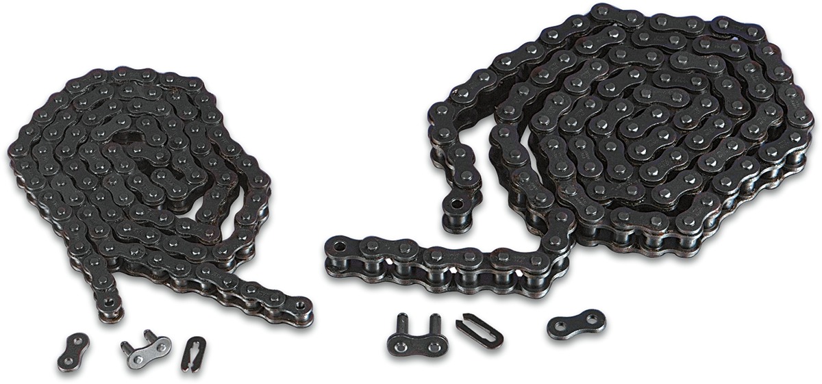 Parts Unlimited 520H Heavy Duty Motorcycle Chain 128 Link Black - 520H 128 link non-seal chain, black - Click Image to Close