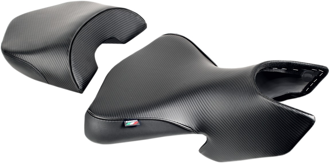 World Sport Performance Plain CarbonFX Vinyl 2-Up Seat - Black - Click Image to Close