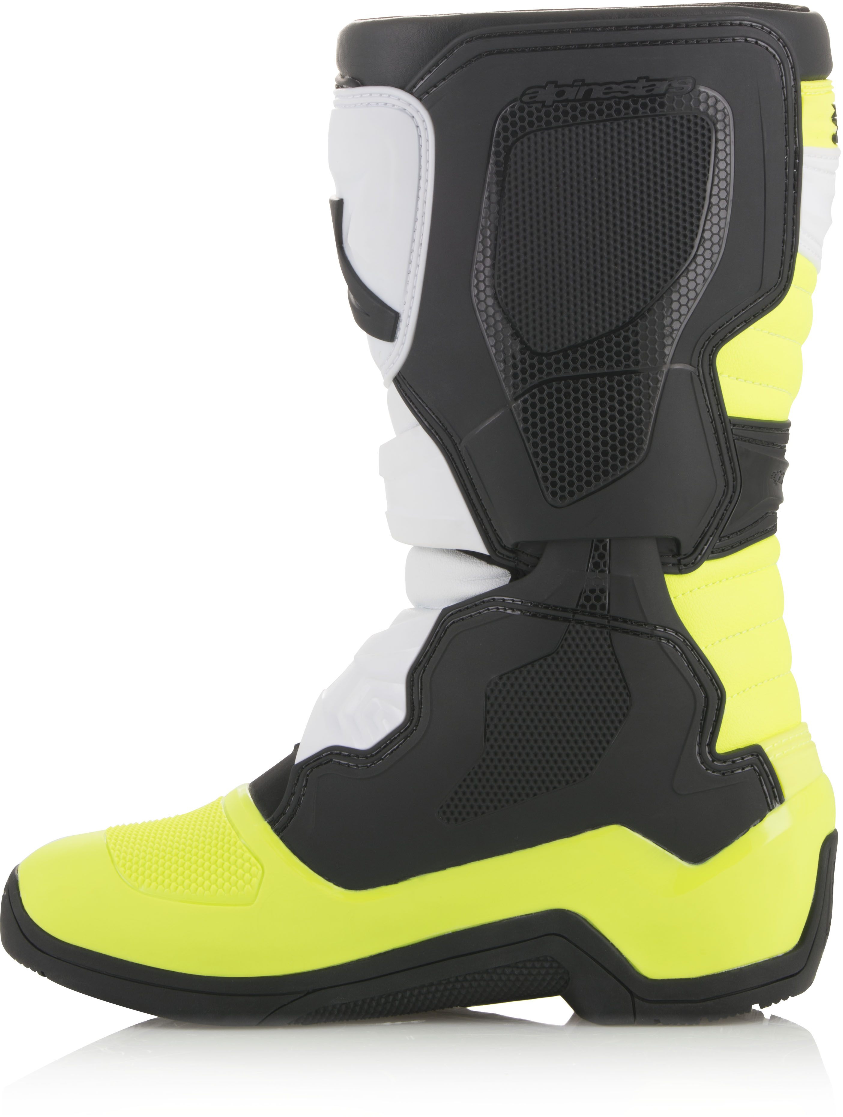 Tech 3S Boots Black/White/Yellow Size 5 - Click Image to Close