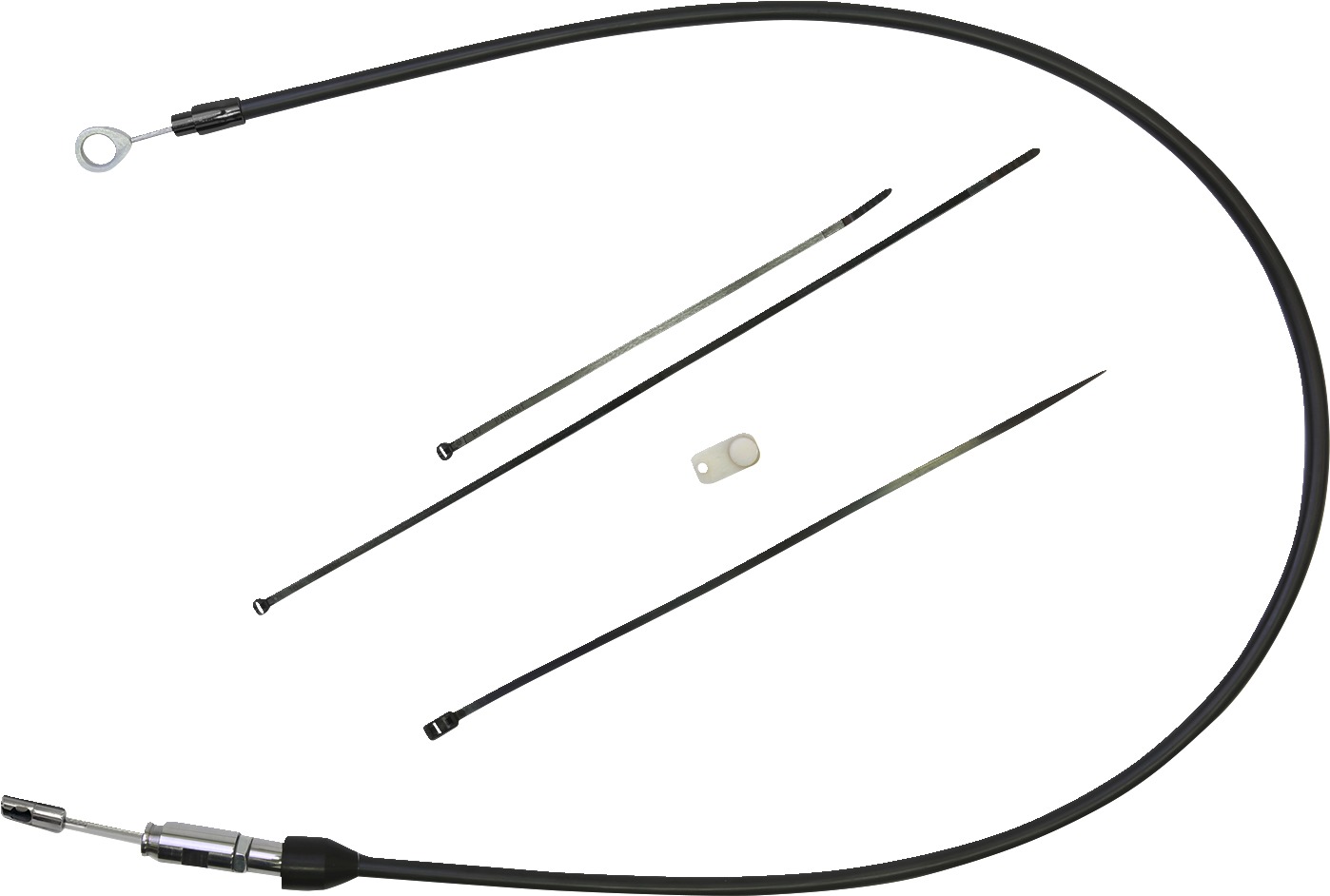 Drag Specialties Quick Connect Clutch Cable Black Harley-Davidson - Braided upper clutch cable For Harley-Davidson - Click Image to Close