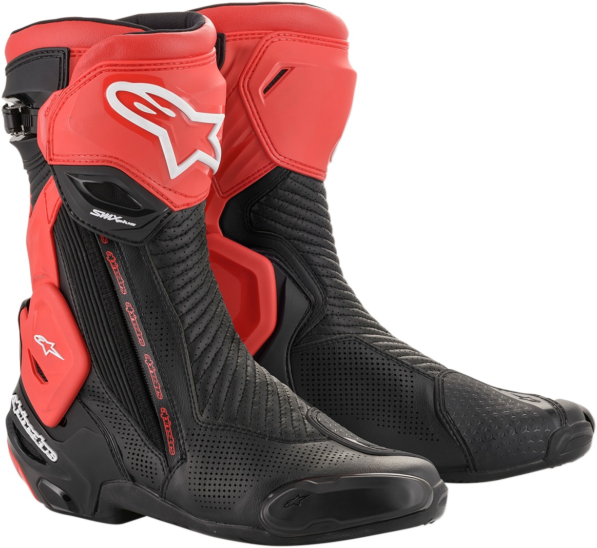 SMX Plus Street Riding Boots Black/Red US 10.5 - Click Image to Close