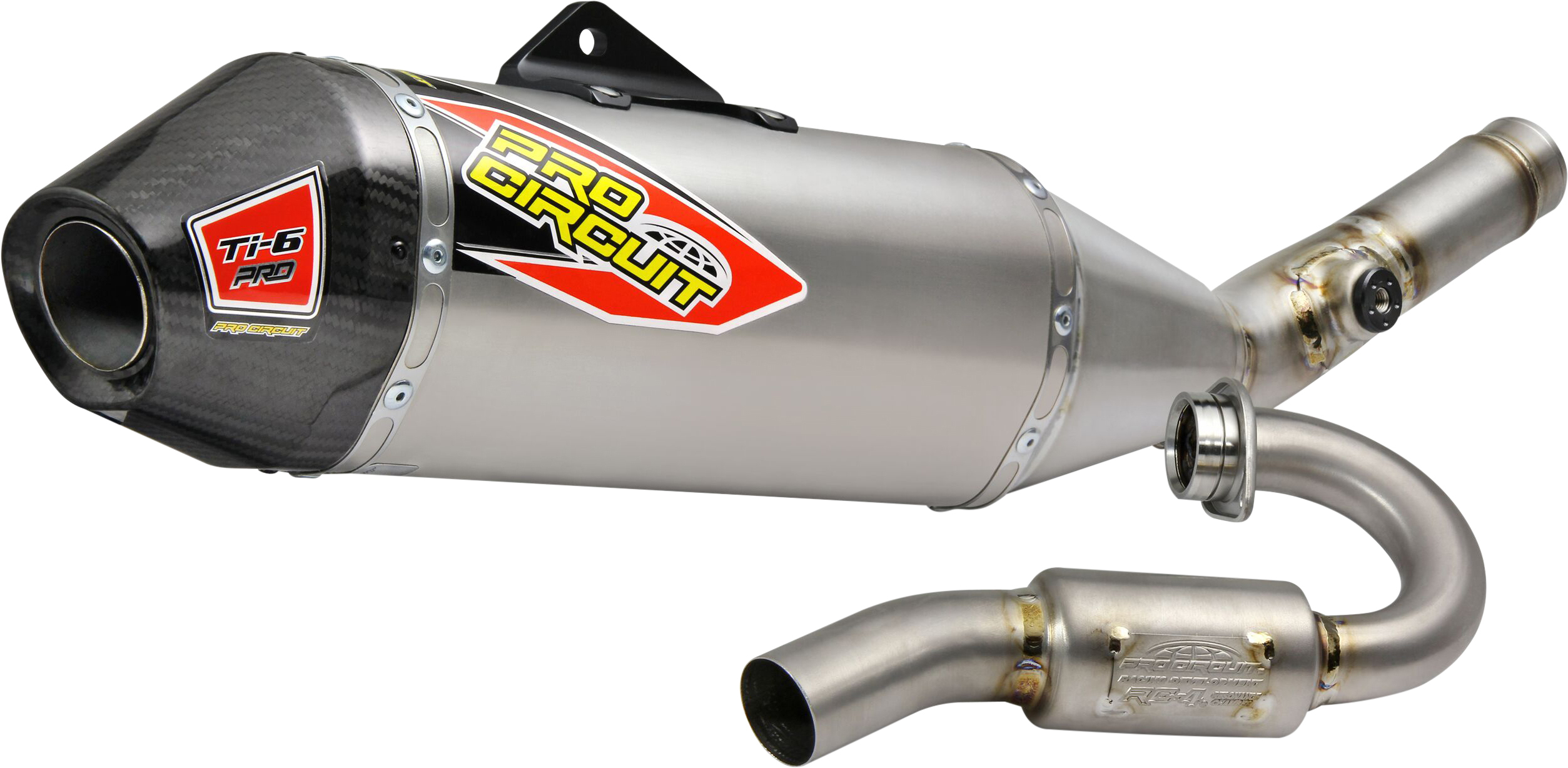 Ti-6 Pro Titanium Full Exhaust w/ Carbon Fiber Cap - For 21-23 Kawasaki KX250F - Click Image to Close