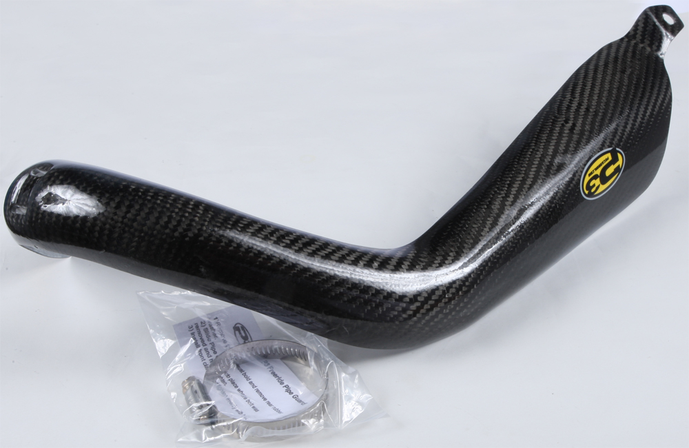 Carbon Fiber Exhaust Pipe Guard / Heat Shield - For 14-17 KTM Freeride 250 - Click Image to Close