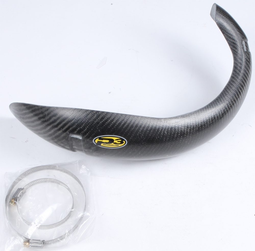 Carbon Fiber Exhaust Pipe Guard / Heat Shield - For 05-21 Yamaha YZ125/X - Click Image to Close