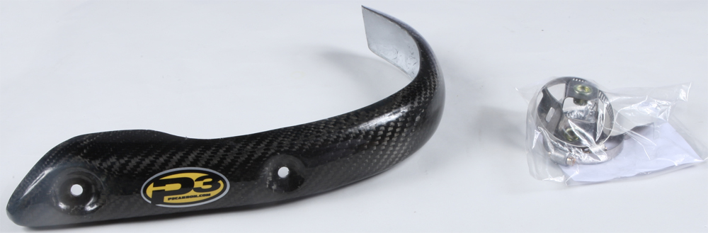 Carbon Fiber Exhaust Pipe Guard / Heat Shield - For 04-17 Honda CRF250X - Click Image to Close