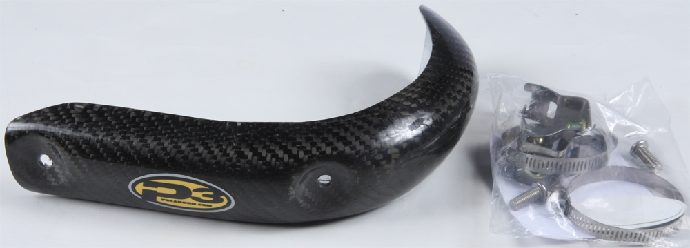 Carbon Fiber Header Heat Shield - For 04-14 Kawasaki KX250F w/Pro Circuit - Click Image to Close