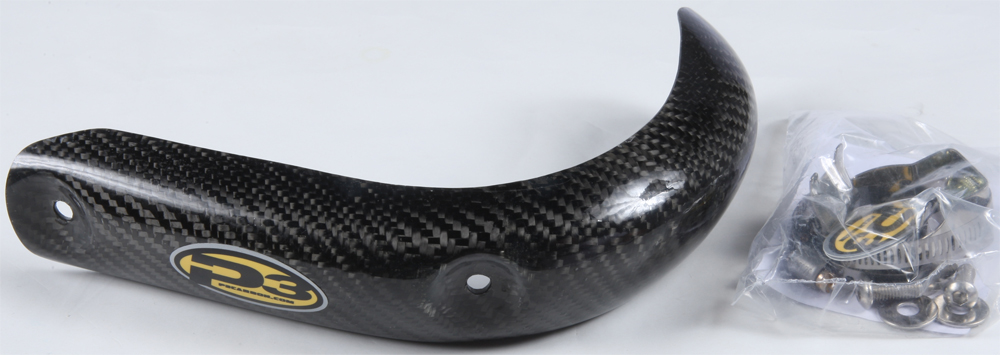Carbon Fiber Header Heat Shield - For 04-12 Kawasaki KX250F - Click Image to Close