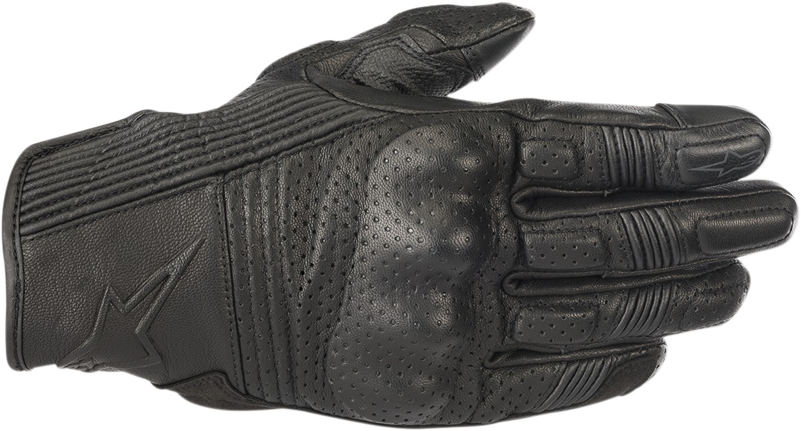 Mustang V2 Leather Motorcycle Gloves Black X-Large - Click Image to Close