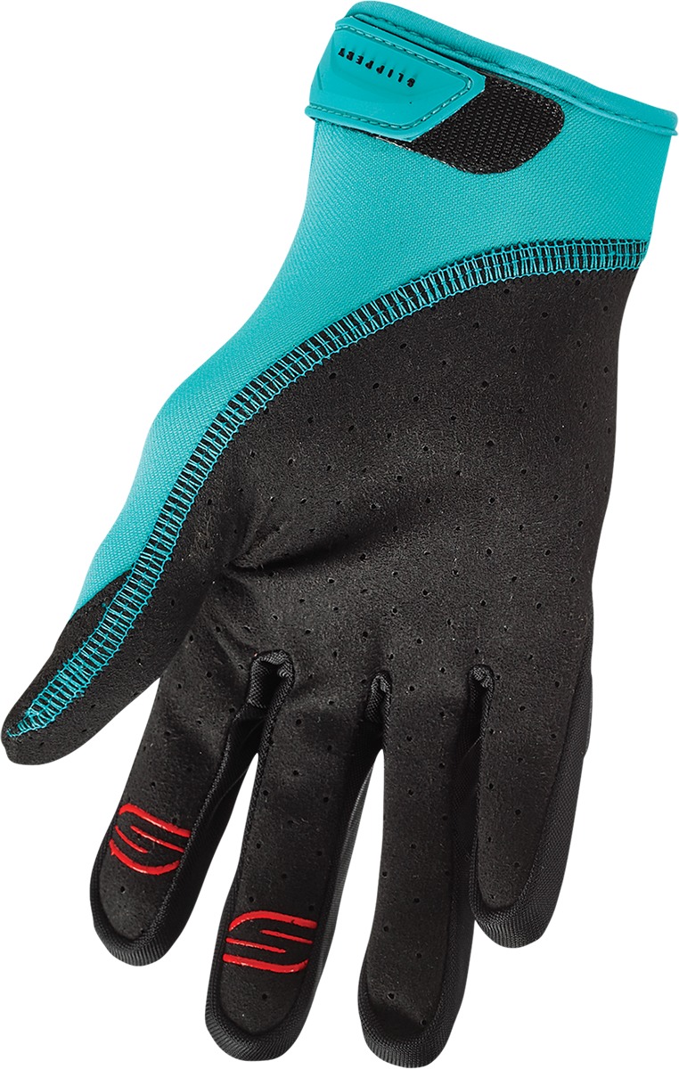 Circuit Perforated Watercraft Gloves - Black/Aqua Unisex Adult Large - Click Image to Close