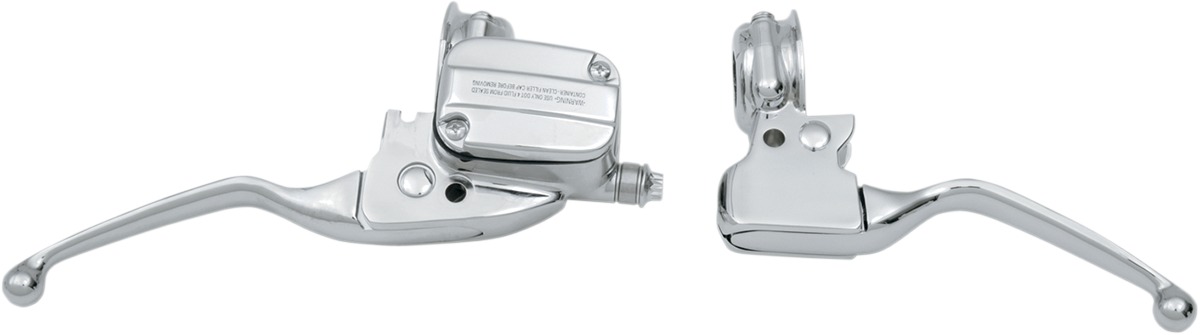 Drag Specialties Brake/Clutch Lever Assembly Chrome For Harley Touring - Chrome lever assembly for Harley Touring models - Click Image to Close