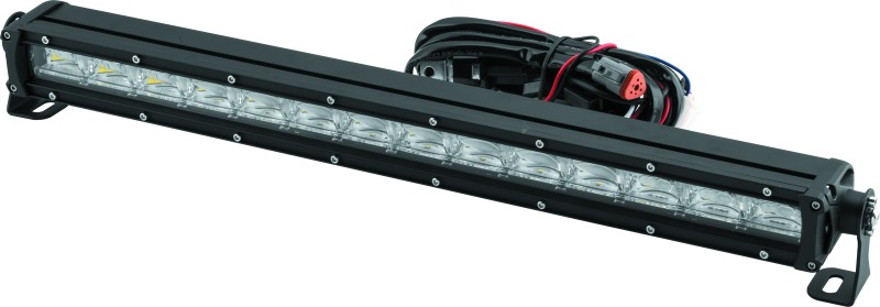 QuadBoss DRL Single Row 21.5in LED Light Bar 60W 3630 Lumens Black - Click Image to Close