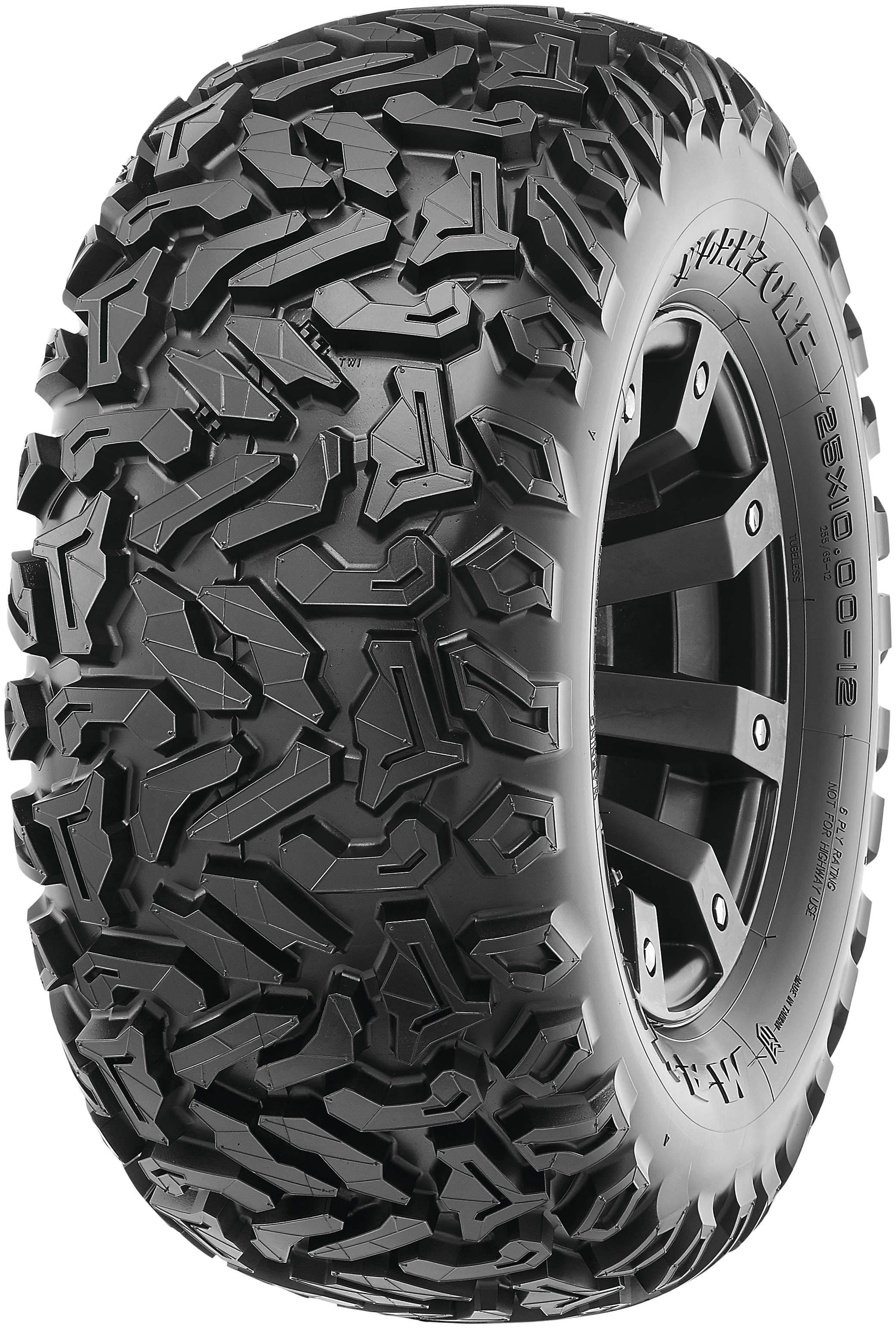Workzone M102 25x10R-12 Tire - Front or Rear, 6 Ply - Click Image to Close