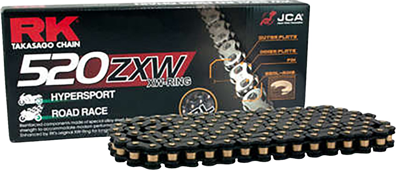 RK 520 ZXW XW-Ring Drive Chain Black 150 Links - 150 link XW-Ring 520 chain, black, for street use - Click Image to Close