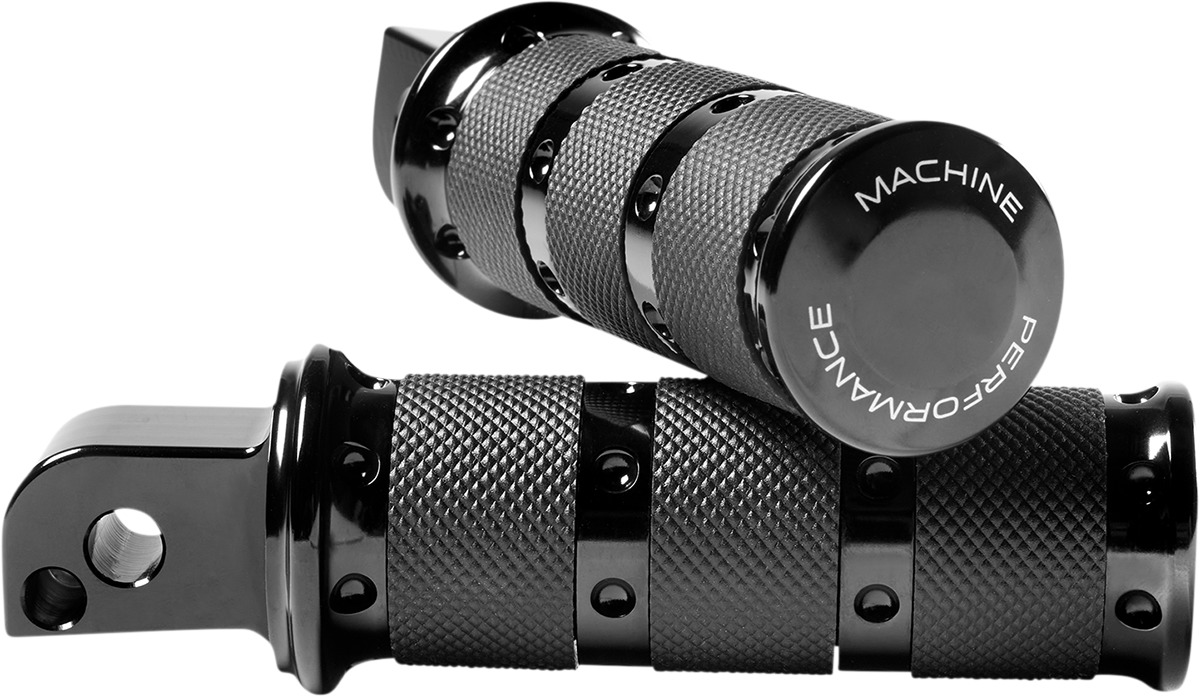 Performance Machine XLS Passenger Footpegs Black Anodized - Click Image to Close