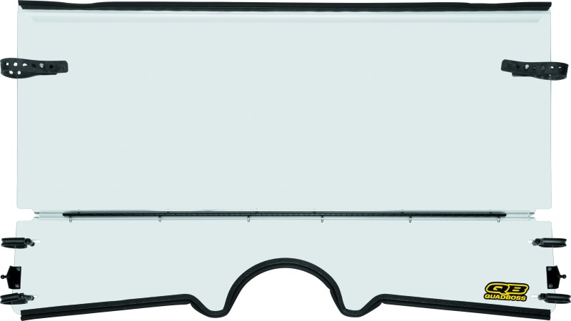 QuadBoss Folding Windshield w/ Hardware Fits 06-10 Yamaha YXR450 Rhino 4x4 - Click Image to Close