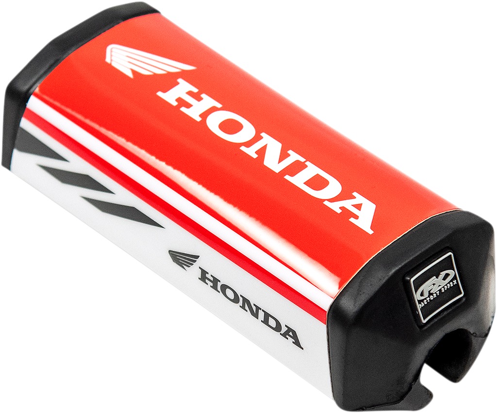 Premium "Bulge" Bar Pad For 1-1/8" Handlebars - Red & White w/ Honda Logo - Click Image to Close