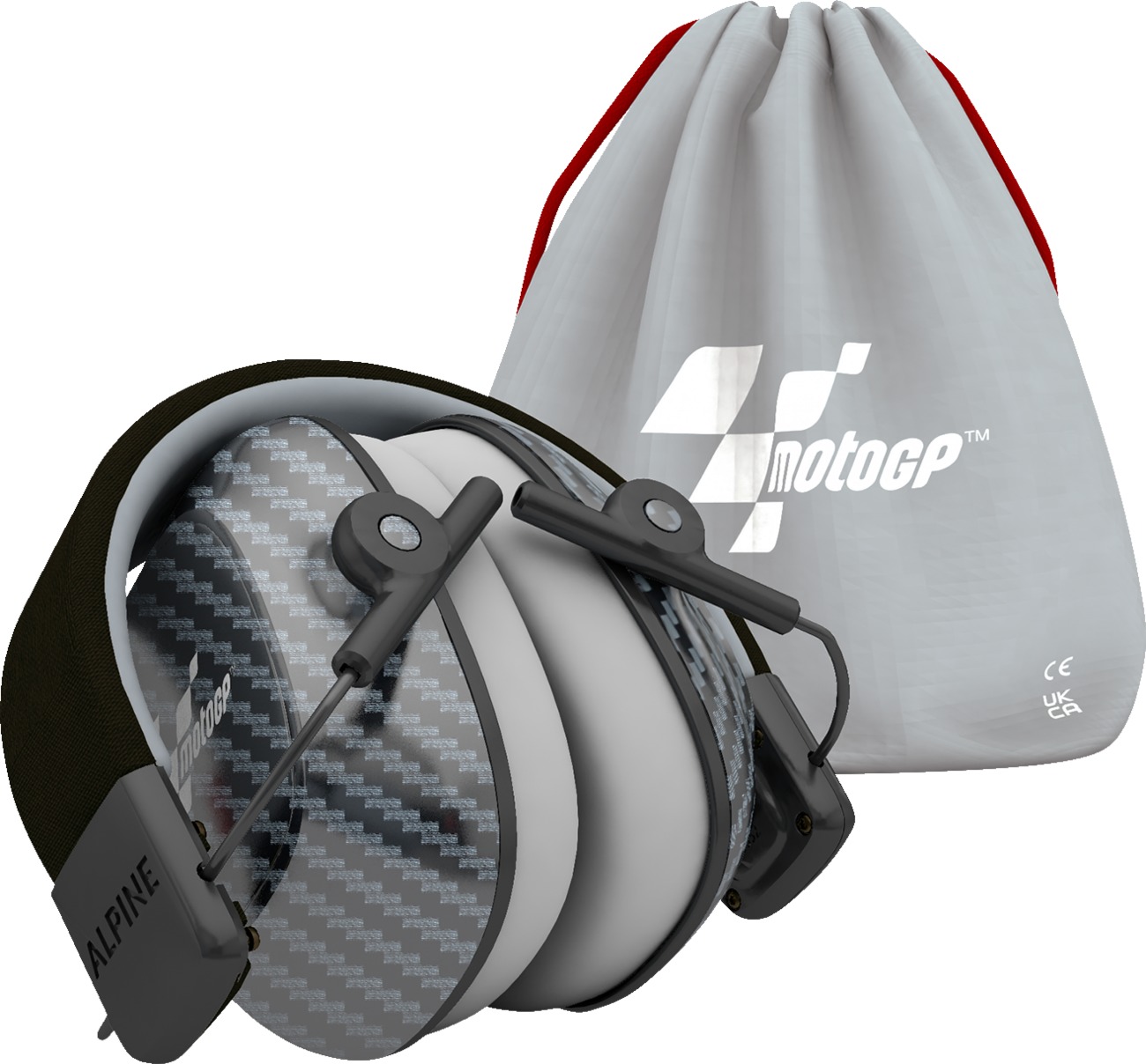 Alpine Hearing Protection MotoGP Racing Muffy Earmuffs Black/Gray Adult - 26 dB NRR adjustable earmuffs for racing events - Click Image to Close