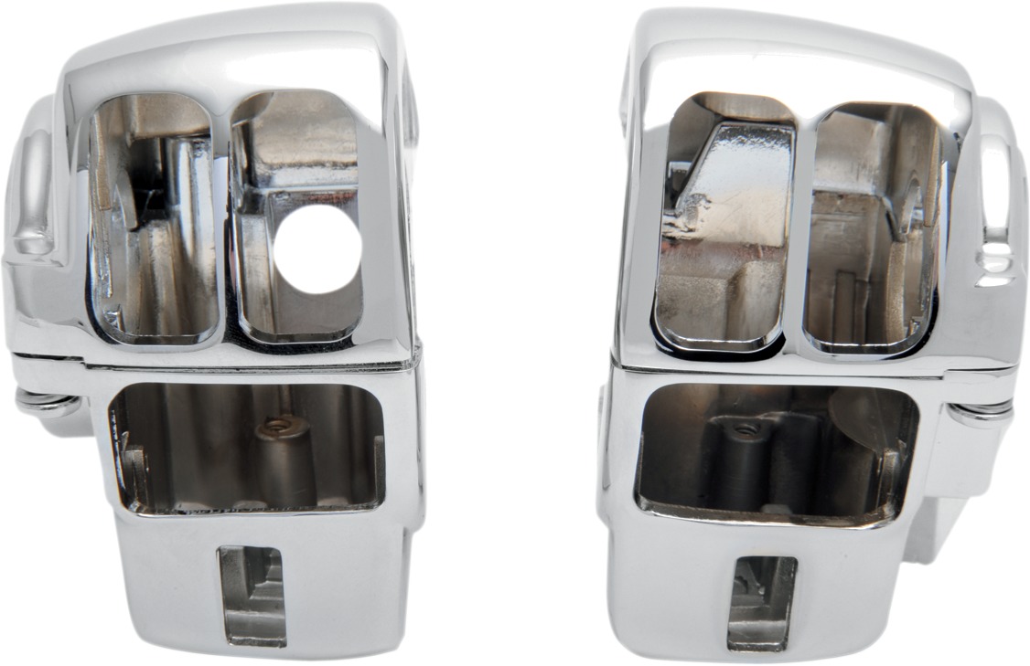 Drag Specialties Handlebar Switch Housing Kit Chrome For Harley Touring - Chrome switch housing kit for Harley Touring - Click Image to Close
