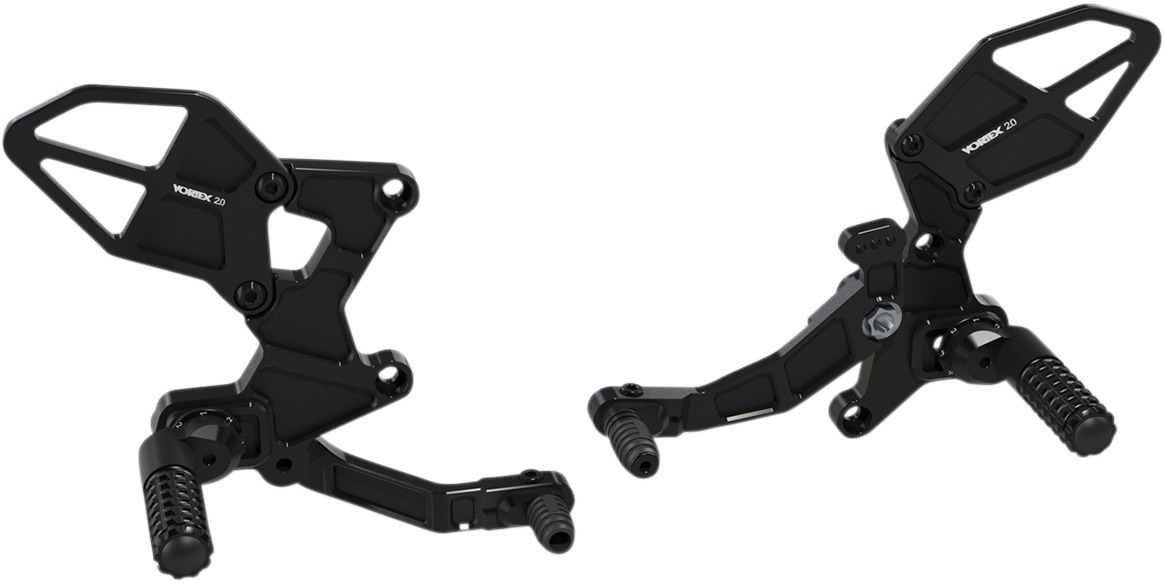 V3 Adjustable Rearset - Black - For 2018 Kawasaki Ninja 400 - Click Image to Close