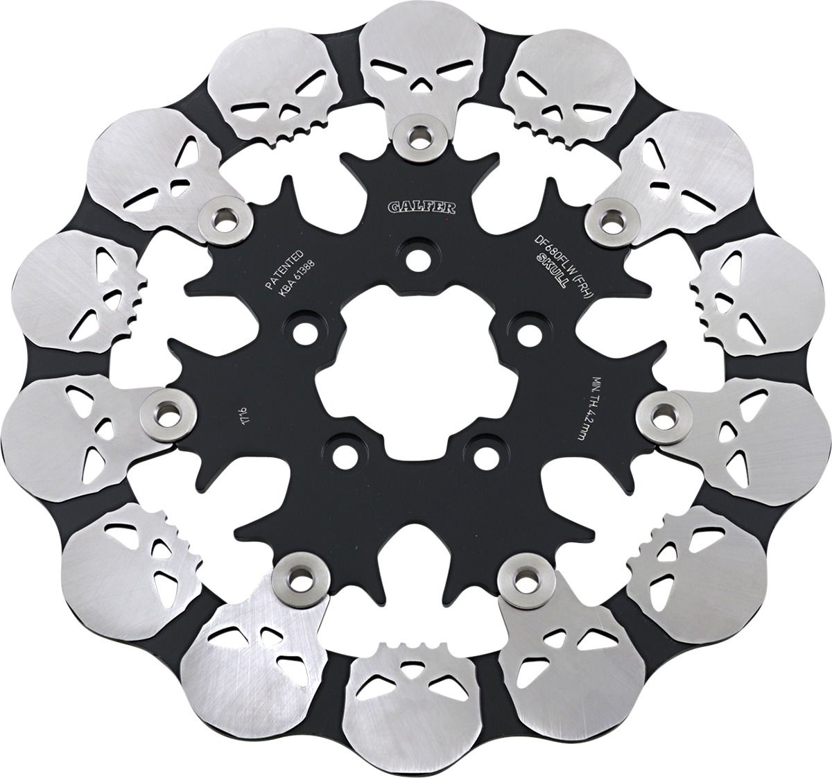 Floating Skull Front Brake Rotor - Click Image to Close