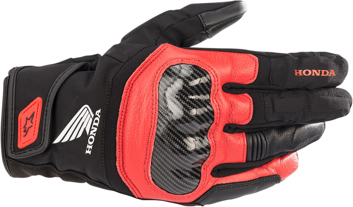 Alpinestars Honda SMX Z Drystar Gloves Black Red XL Men's - Waterproof riding gloves, size XL, Black/Red, Men's - Click Image to Close
