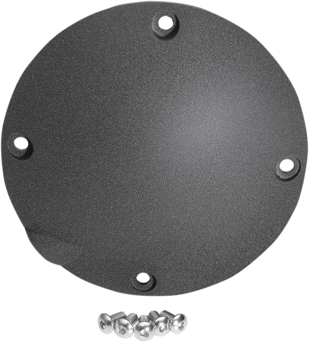 Drag Specialties Derby Cover Wrinkle Black 4 Hole For Harley Sportster - Wrinkle black 4-hole derby cover for Harley Sportster - Click Image to Close