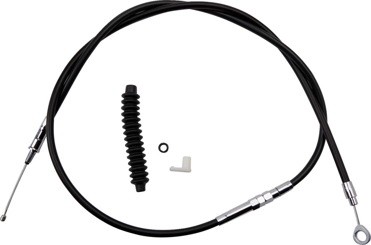 Drag Specialties Black Vinyl Clutch Cable Standard Harley Touring - Clutch cable, black vinyl, For Harley Touring models - Click Image to Close