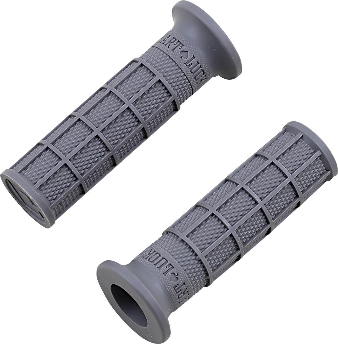ODI Hart-Luck Full-Waffle Slip-On Grips Graphite 1 Inch V-Twin - Graphite full-waffle grips for 1 in. V-Twin bars - Click Image to Close