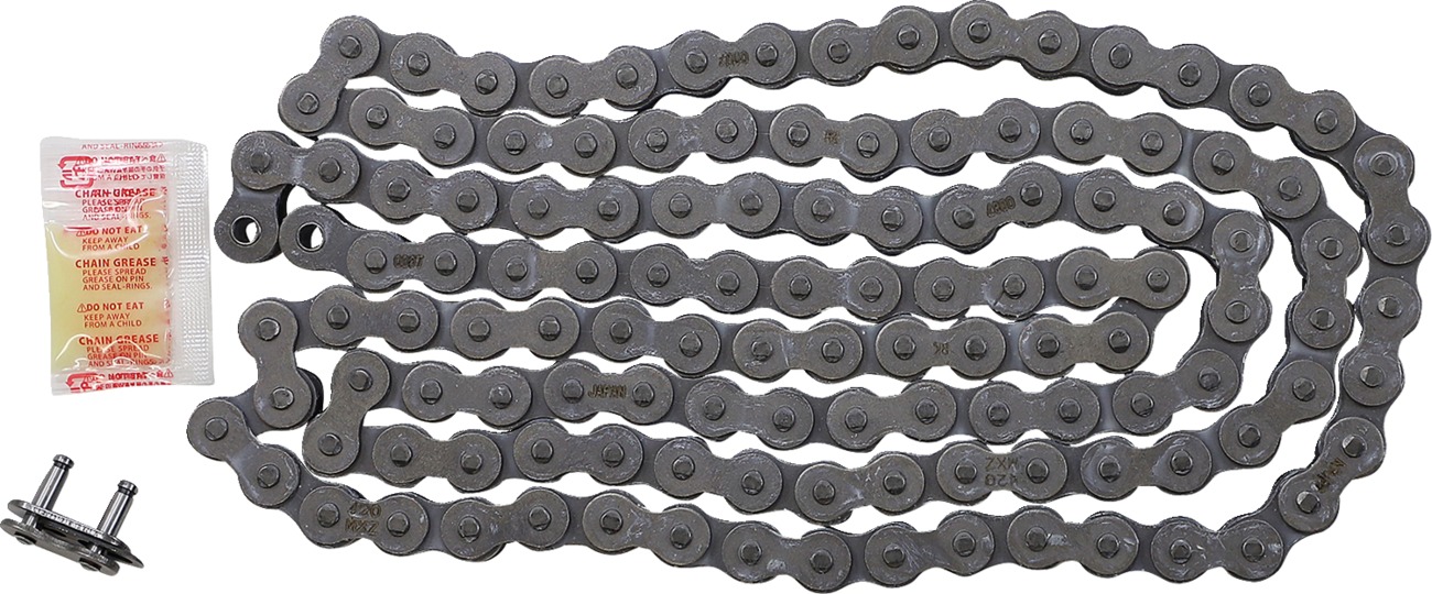 RK 420MXZ Drive Chain 126 Link Natural Non-Seal - 126-link 420 chain for bikes up to 150cc - Click Image to Close