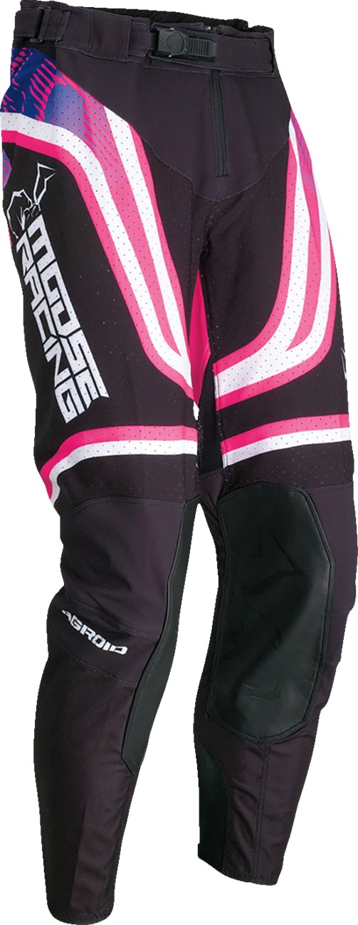 Moose Agroid Offroad Pants Mens 36 Black Pink Purple White - Men's offroad pants size 36 in black/pink/purple/white - Click Image to Close