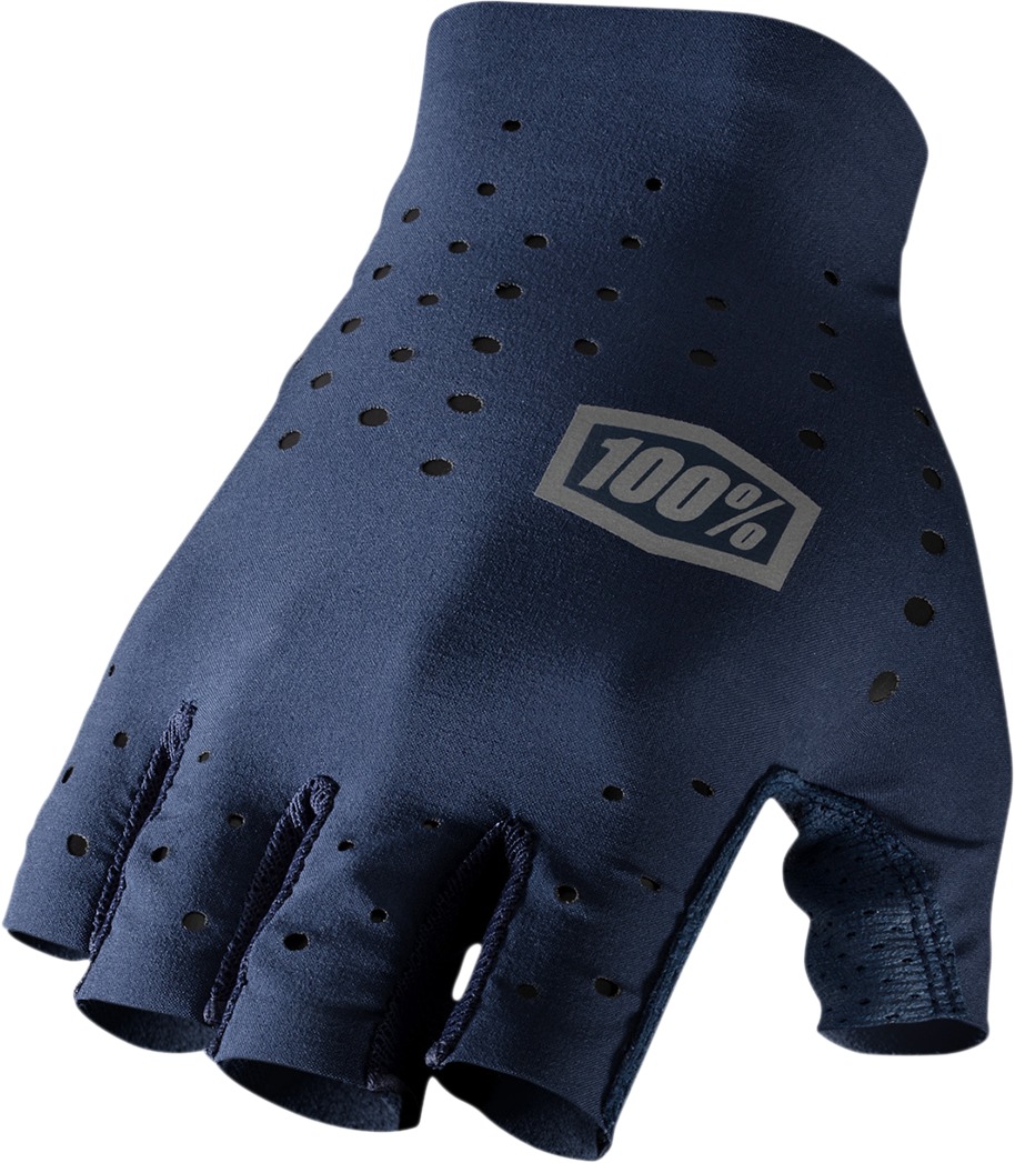 100% Sling Short Finger MTB Gloves Navy XL Men's - Navy fingerless MTB gloves, XL, men's - Click Image to Close