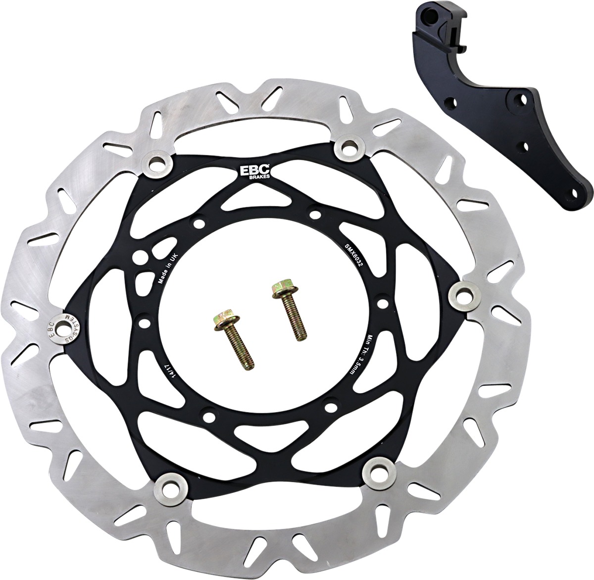 Contour Solid Front Left Brake Rotor 320mm - Black - Click Image to Close