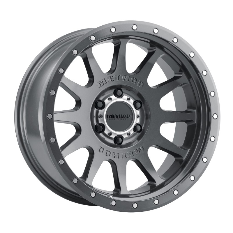 MR605 NV 20x10 -24mm Offset 6x5.5 106.25mm CB Gloss Titanium Wheel - Click Image to Close