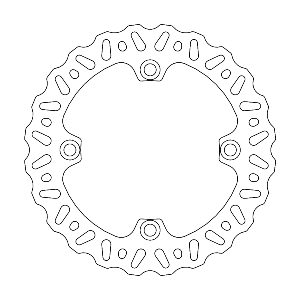 Moto-Master Nitro Rear Brake Rotor Honda CR125 CR250R CR500R - Rear brake rotor for Honda CR125, CR250R, CR500R - Click Image to Close