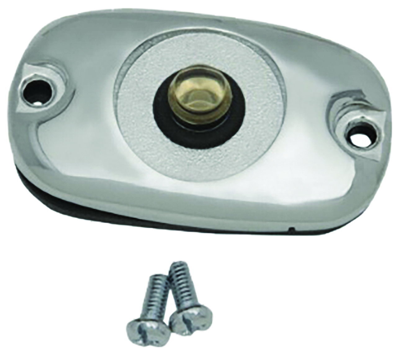 HardDrive Rear Brake Master Cylinder Cover Chrome For Harley Touring 05-07 Softail 06-Up - Click Image to Close