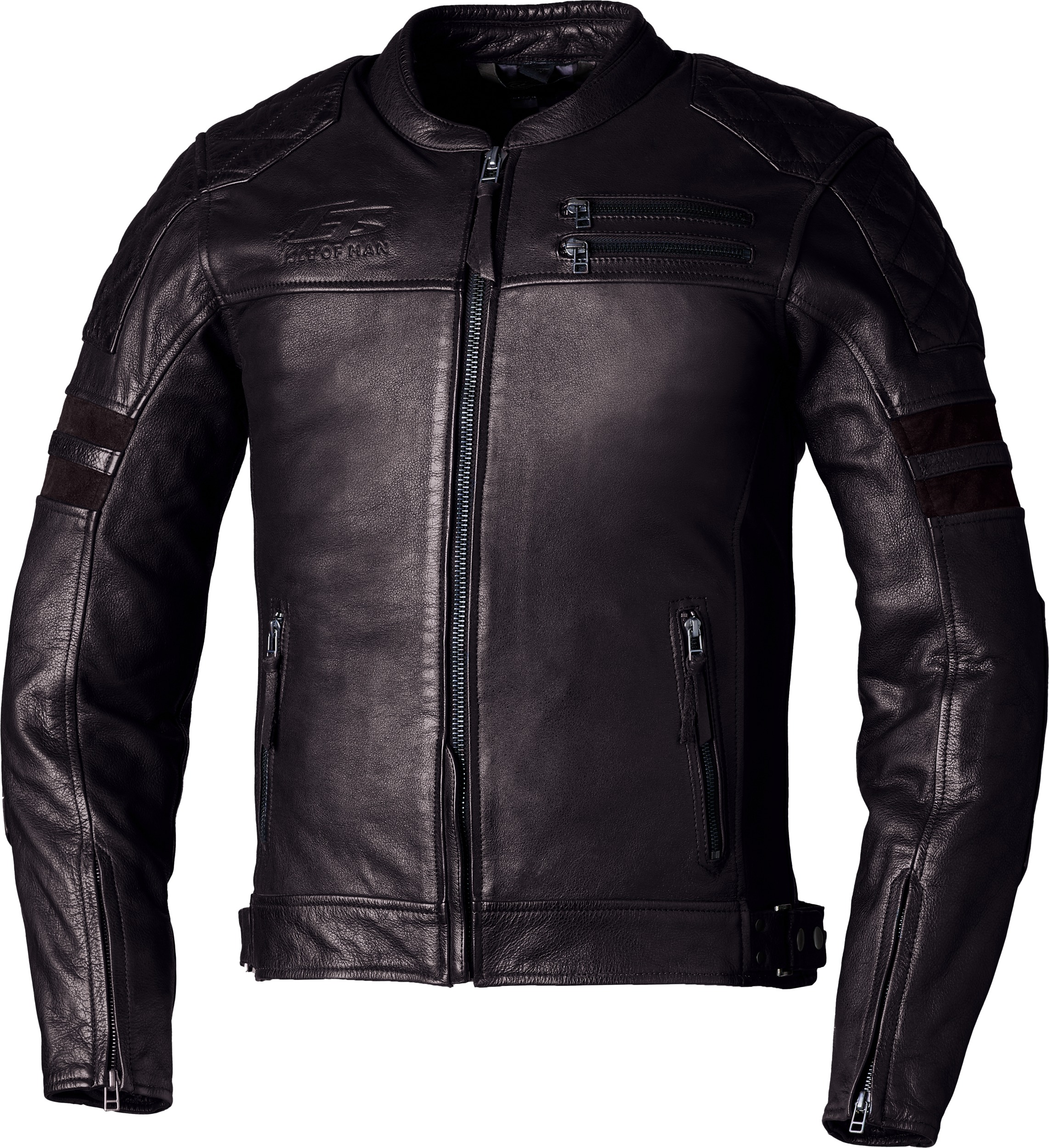 RST IOM TT Hillberry 2 CE Leather Jacket Brown Small - Brown leather street jacket, size Small - Click Image to Close