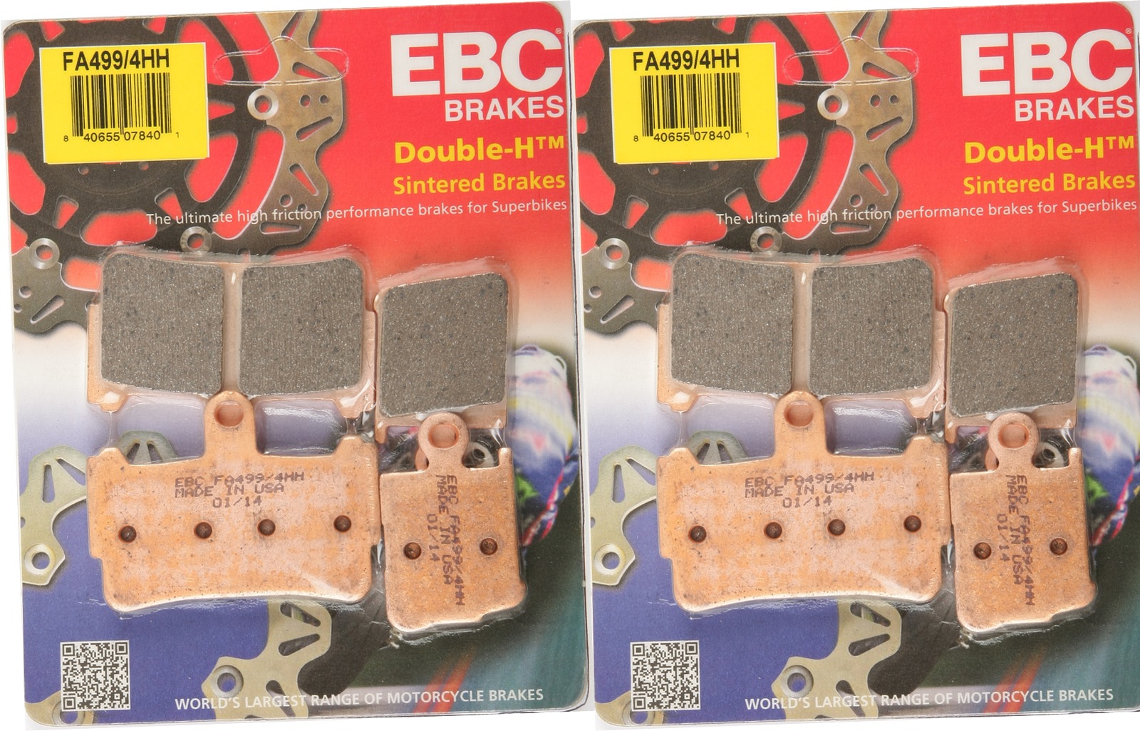 Sintered Double-H Brake Pads Front Set - Click Image to Close