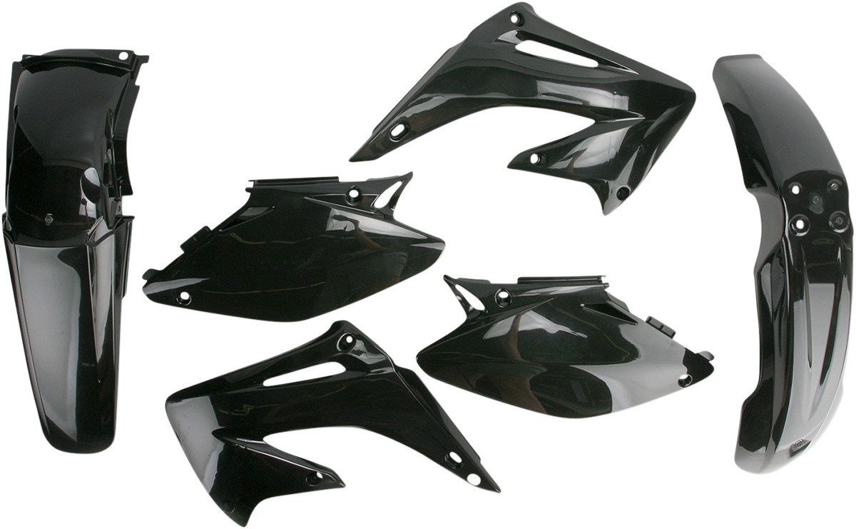 Black Plastic Kit - For 04-07 Honda CR125R CR250R - Click Image to Close