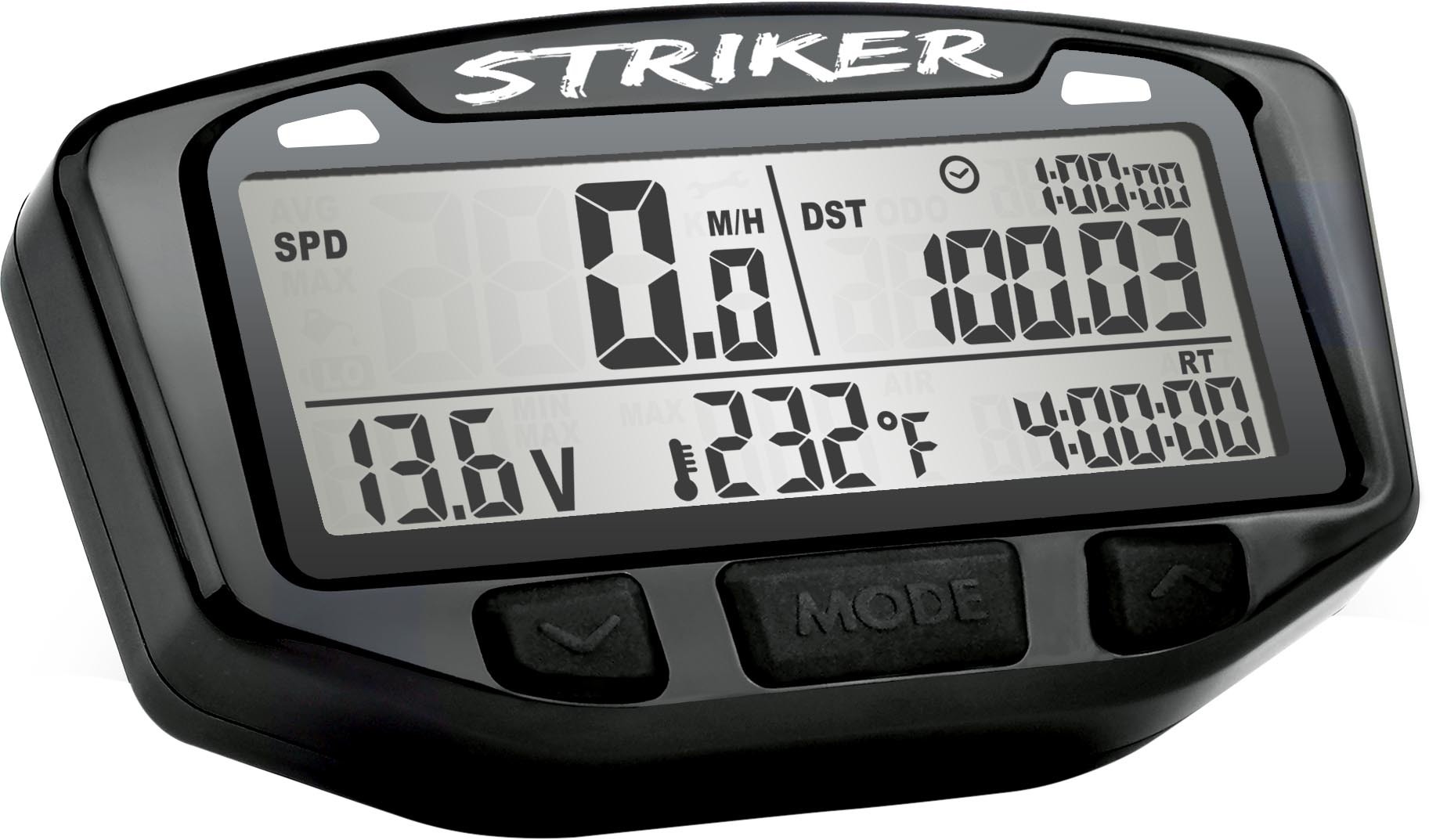 Striker Computer Kit Speed/Volt/Temp - For Kawasaki KLR650 & Honda XR650R - Click Image to Close