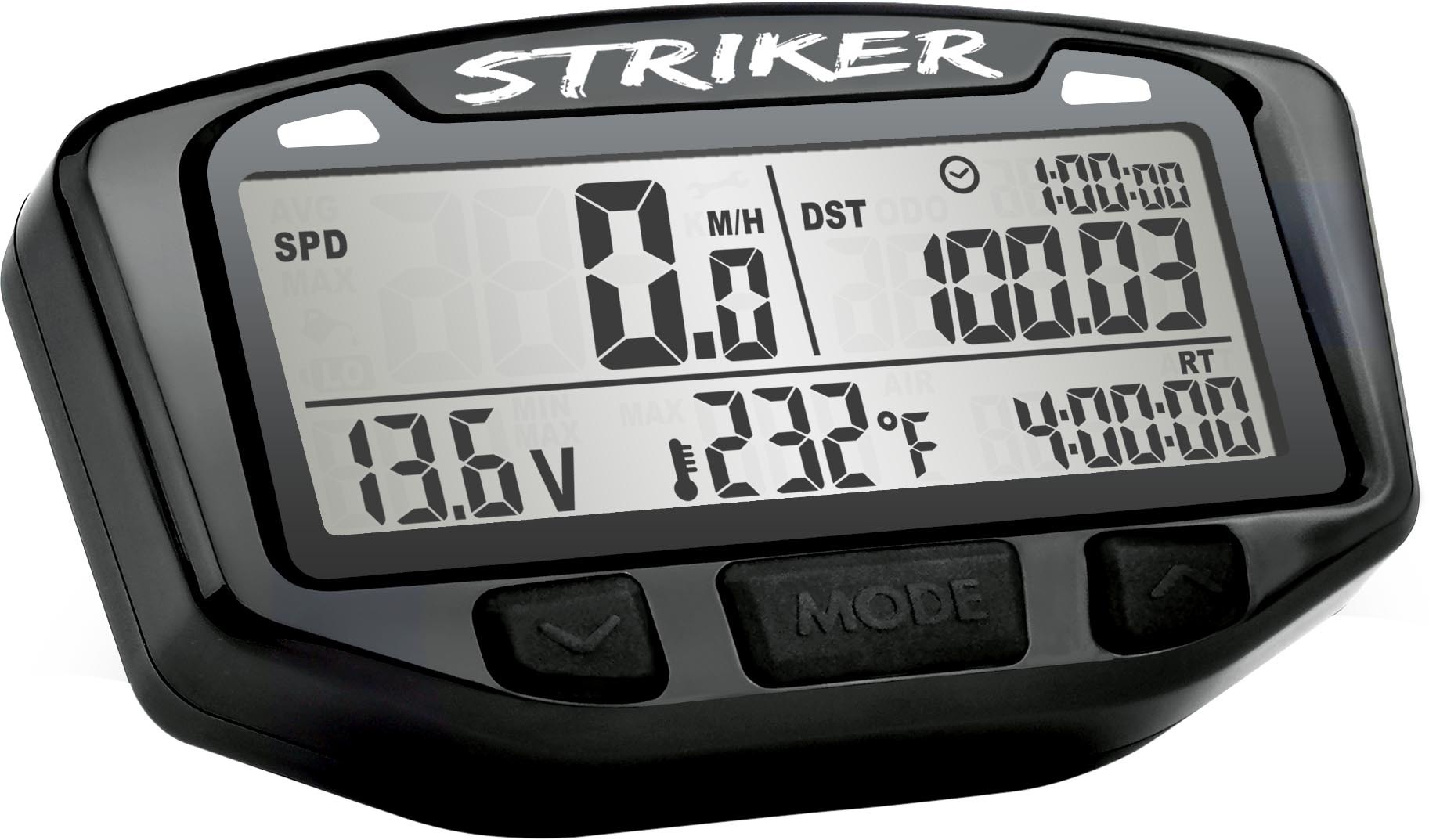 Striker Computer Kit Speed/Volt/Temp - DR650S, XR650L - Air Cooled w/ 10mm CHT - Click Image to Close