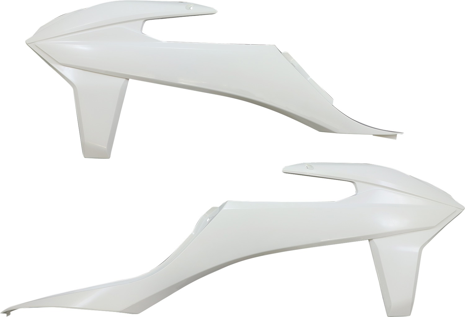Cycra Powerflow Radiator Shrouds White Fits 19-22 KTM 125 SX - Click Image to Close
