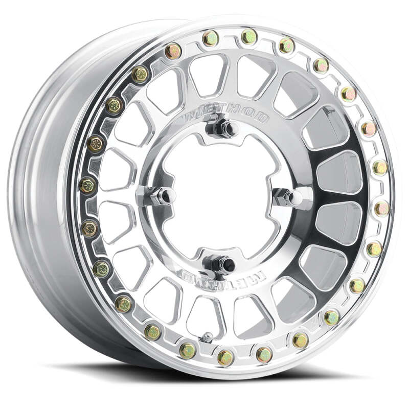 Method MR413 Beadlock 15x10 6+4 25mm 5x4.5 70mm Polished Wheel - 15x10 Beadlock Polished Wheel 5x4.5 70mm CB - Click Image to Close