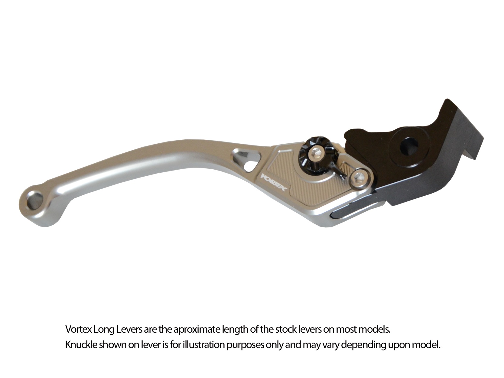 V3 2.0 TI-Silver Stock Length Brake Lever - For Kawasaki Models - Click Image to Close