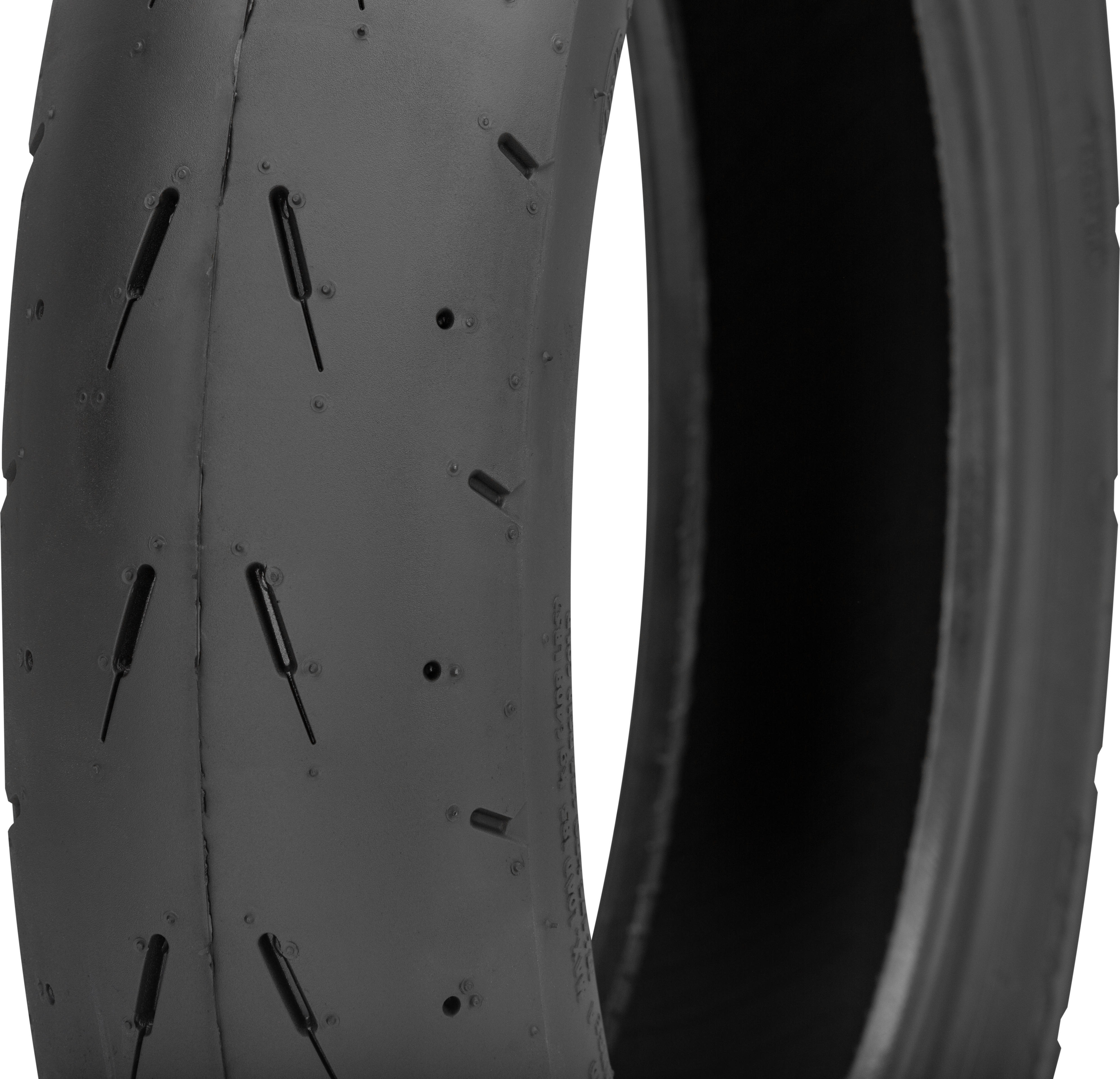Medium Compound 100/90-12 Front Tire - SR003 "Stealth" 49J - The Ultimate DOT Legal Scooter & Mini Racing Tire - Click Image to Close