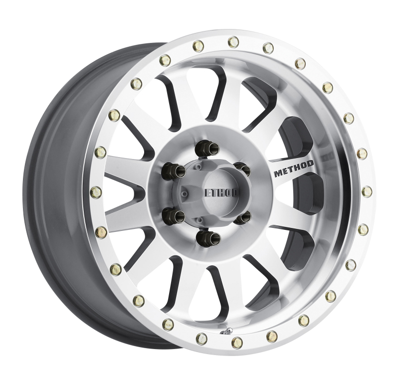 MR304 Double Standard 18x9 -12mm Offset 6x5.5 108mm CB Machined/Clear Coat Wheel - Click Image to Close