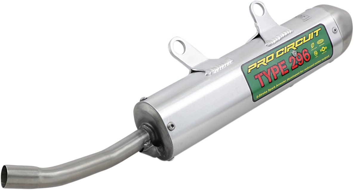 Type 296 Slip On Exhaust w/Spark Arrestor - 19-20 125/150 SX 2019 TC125 - Click Image to Close