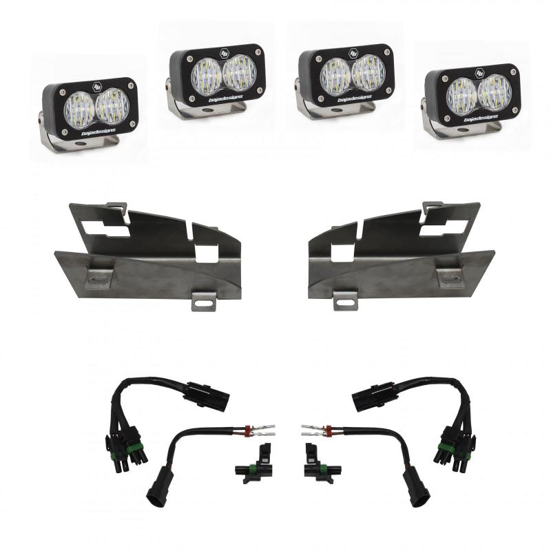 Baja Designs S2 Dual Fog Pocket Kit Fits 2019+ Dodge Ram Rebel 1500 - Click Image to Close